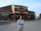 In front of the Mongolian Grill