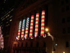 NY Stock Exchange at night