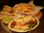 Mexican salad, guac & chips